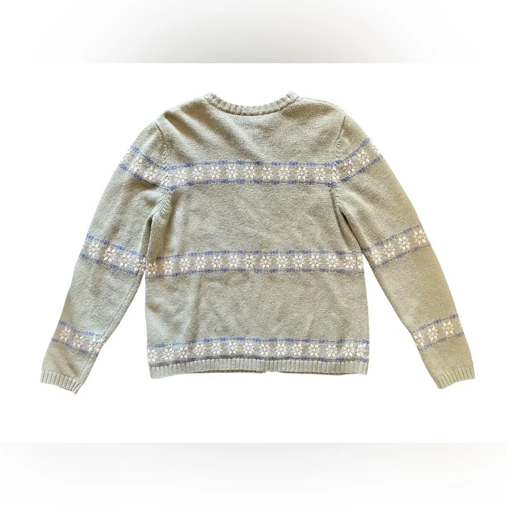 Croft & Barrow Women’s Medium Snowman Zip-Up Christmas Sweater - Picture 5 of 8